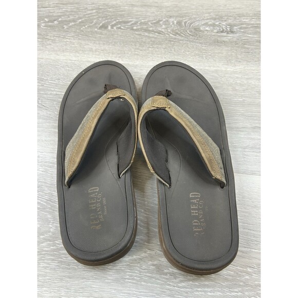 RedHead Brand Co Perth Mens Sandals Slip On  Brown Flip-Flop Size 10 - Picture 7 of 10